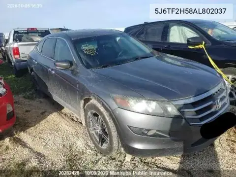 5J6TF2H58AL802037 — 2010 Honda Crosstour, Передняя часть, фото до ремонта