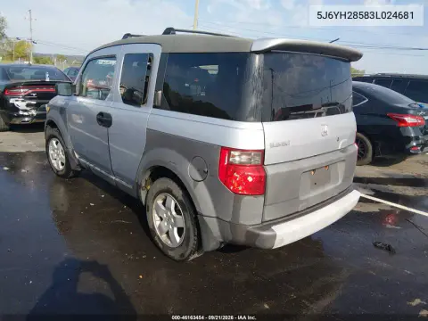 2003 Honda Element Ex VIN 5J6YH28583L024681 фото 4