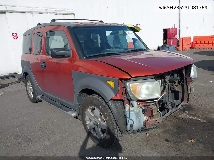 2003 Honda Element Ex VIN 5J6YH28523L031769 фото 1