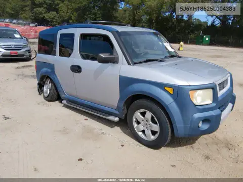 5J6YH18625L004383 — 2005 Honda Element, Справа сзади, фото до ремонта