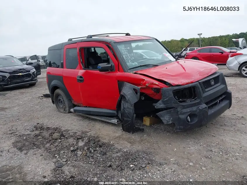 2006 Honda Element Ex VIN 5J6YH18646L008033 фото 1