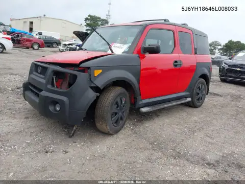 2006 Honda Element Ex VIN 5J6YH18646L008033 фото 2
