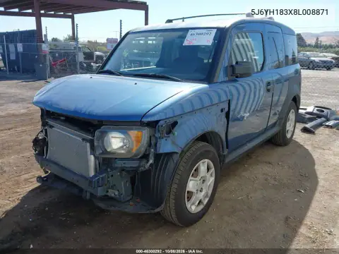 2008 Honda Element Lx VIN 5J6YH183X8L008871 фото 3