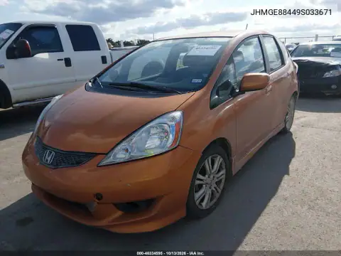 JHMGE88449S033671 — 2009 Honda Fit, фото 3 с аукциона IAAI, Задняя часть