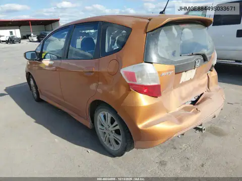 JHMGE88449S033671 — 2009 Honda Fit, фото 4 с аукциона IAAI, Задняя часть
