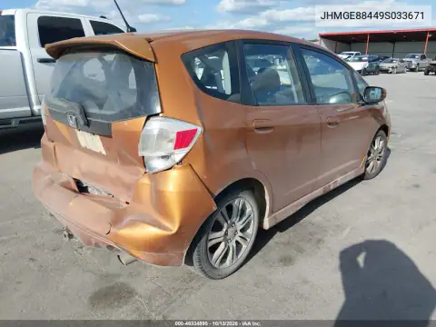 JHMGE88449S033671 — 2009 Honda Fit, фото 5 с аукциона IAAI, Задняя часть