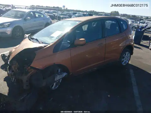 2011 Honda Fit Sport VIN JHMGE8H66BC012175 фото 3