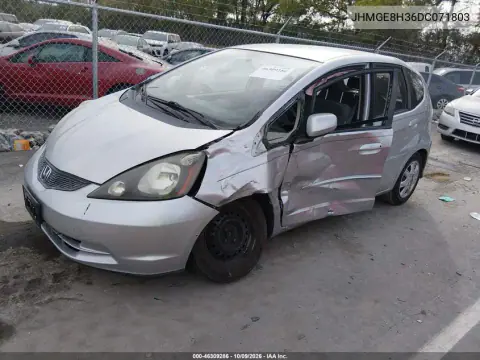 2013 Honda Fit VIN JHMGE8H36DC071803 фото 2