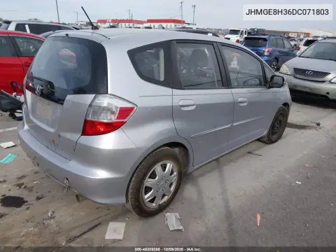 2013 Honda Fit VIN JHMGE8H36DC071803 фото 4