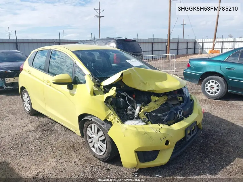 3HGGK5H53FM785210 — 2015 Honda Fit, фото 2 с аукциона IAAI, Передняя часть