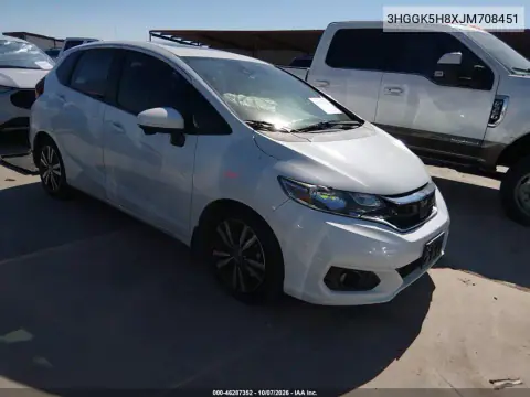 3HGGK5H8XJM708451 — 2018 Honda Fit, Передний левый, фото до ремонта