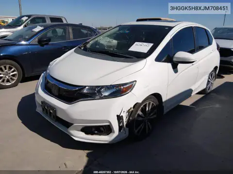 2018 Honda Fit Ex VIN 3HGGK5H8XJM708451 фото 3