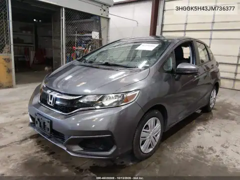 3HGGK5H43JM736377 — 2018 Honda Fit, фото 3 с аукциона IAAI, Задняя часть