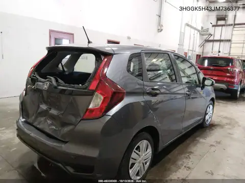3HGGK5H43JM736377 — 2018 Honda Fit, фото 5 с аукциона IAAI, Задняя часть