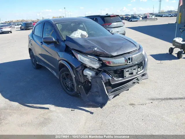 3CZRU6H97KM109552 — 2019 Honda HR-V Touring, Передняя часть справа (Right Front), фото до ремонта