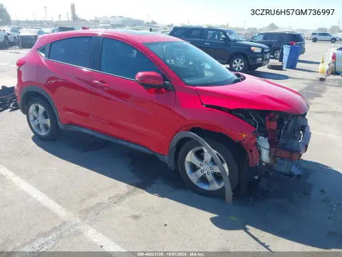 3CZRU6H57GM736997 — 2016 Honda HR-V, Передняя часть, фото до ремонта