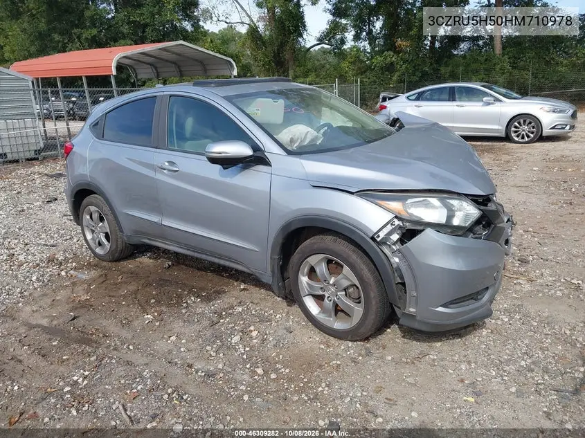 2017 Honda Hr-V Ex VIN 3CZRU5H50HM710978 фото 1