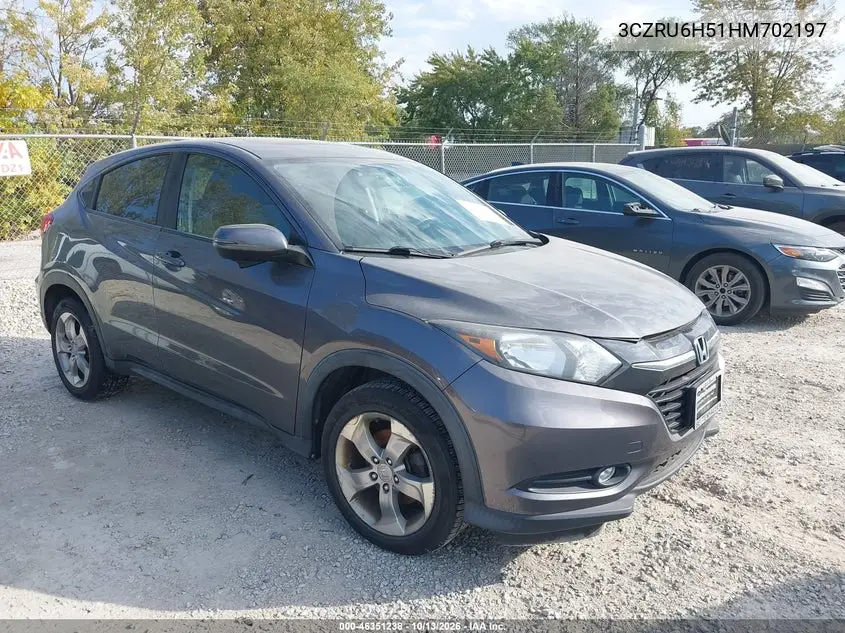 3CZRU6H51HM702197 — 2017 Honda HR-V, фото 2 с аукциона IAAI, Естественный износ