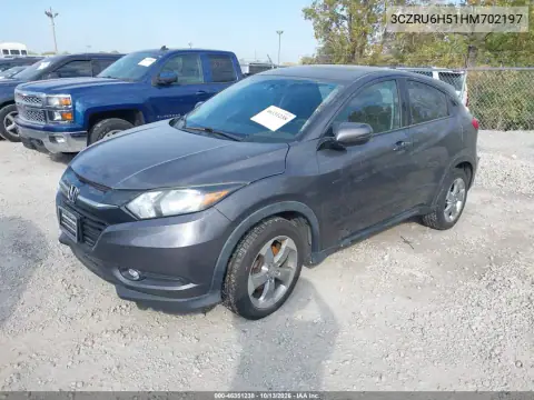 3CZRU6H51HM702197 — 2017 Honda HR-V, фото 3 с аукциона IAAI, Естественный износ