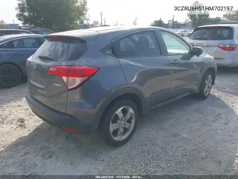 3CZRU6H51HM702197 — 2017 Honda HR-V, фото 5 с аукциона IAAI, Естественный износ