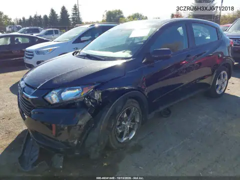 3CZRU6H3XJG712018 — 2018 Honda HR-V, фото 3 с аукциона IAAI, Передняя часть