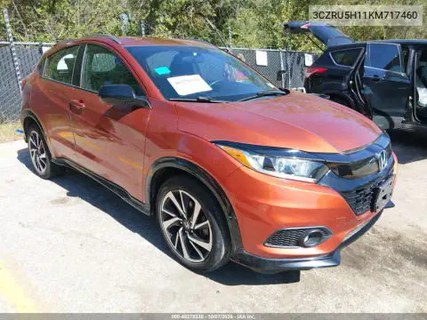2019 Honda Hr-V Sport VIN 3CZRU5H11KM717460 фото 2