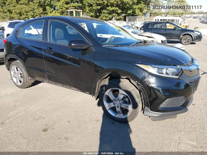 2019 Honda Hr-V Lx VIN 3CZRU6H36KG731117 фото 2