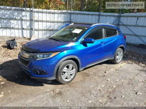 2019 Honda Hr-V Ex VIN 3CZRU6H50KM739474 фото 3