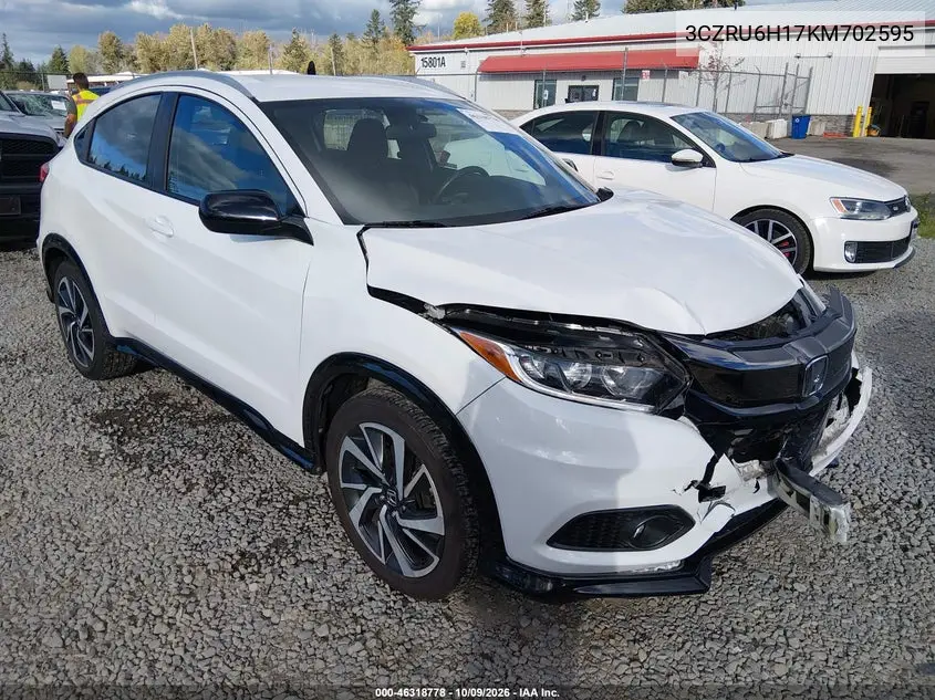 2019 Honda Hr-V Sport VIN 3CZRU6H17KM702595 фото 2