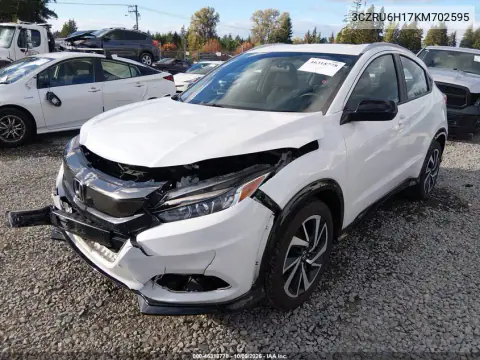 2019 Honda Hr-V Sport VIN 3CZRU6H17KM702595 фото 3