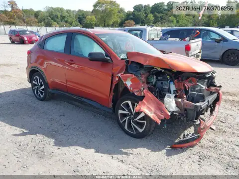 2019 Honda Hr-V Sport VIN 3CZRU6H17KG706256 фото 2