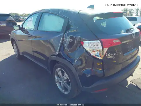 3CZRU6H39KG729023 — 2019 Honda HR-V, фото 3 с аукциона IAAI, Передняя часть