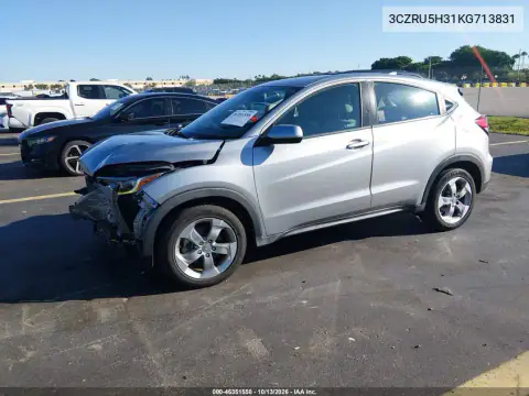 3CZRU5H31KG713831 — 2019 Honda HR-V, фото 3 с аукциона IAAI, Передняя часть
