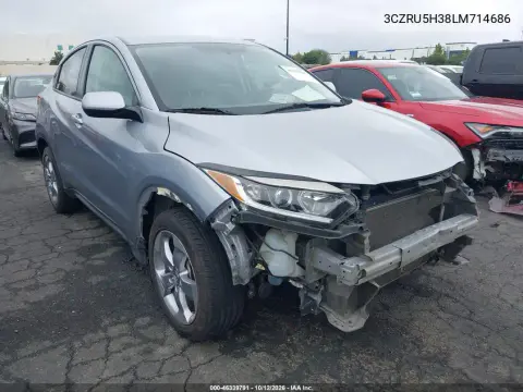 2020 Honda Hr-V 2Wd Lx VIN 3CZRU5H38LM714686 фото 2