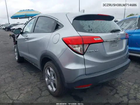 2020 Honda Hr-V 2Wd Lx VIN 3CZRU5H38LM714686 фото 4