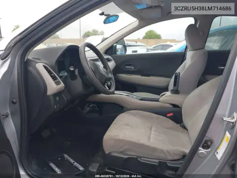 2020 Honda Hr-V 2Wd Lx VIN 3CZRU5H38LM714686 фото 6