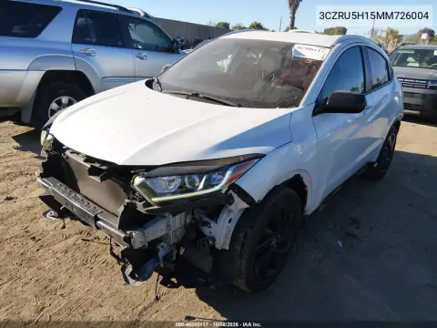 2021 Honda Hr-V 2Wd Sport VIN 3CZRU5H15MM726004 фото 3