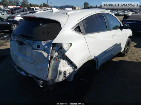 2021 Honda Hr-V 2Wd Sport VIN 3CZRU5H15MM726004 фото 5