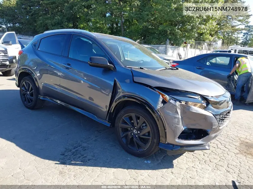 2022 Honda Hr-V Awd Sport VIN 3CZRU6H15NM748978 фото 2