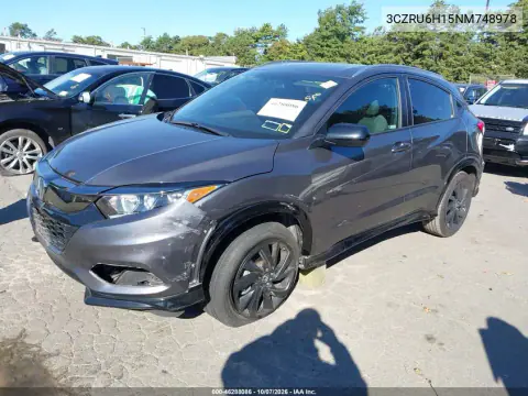 2022 Honda Hr-V Awd Sport VIN 3CZRU6H15NM748978 фото 3