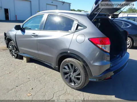 2022 Honda Hr-V Awd Sport VIN 3CZRU6H15NM748978 фото 4