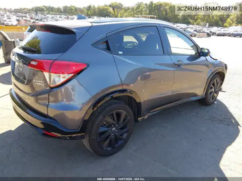 2022 Honda Hr-V Awd Sport VIN 3CZRU6H15NM748978 фото 5