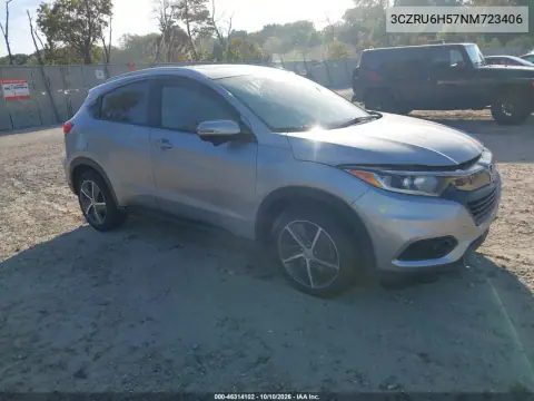 3CZRU6H57NM723406 — 2022 Honda HR-V, Наводнение, фото до ремонта