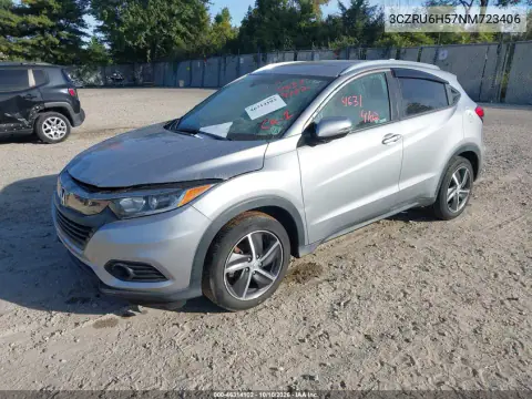 2022 Honda Hr-V Awd Ex VIN 3CZRU6H57NM723406 фото 2