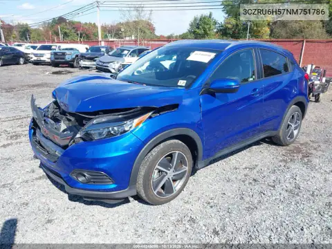 3CZRU6H57NM751786 — 2022 Honda HR-V, фото 3 с аукциона IAAI, Передняя часть