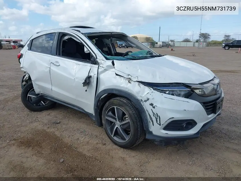 3CZRU5H55NM731739 Honda HR-V 2022 — повреждение Правый бок, фото до ремонта