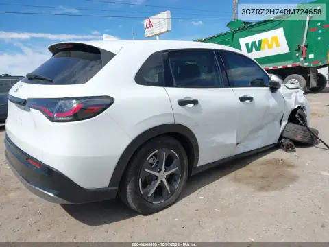 2024 Honda Hr-V Awd Ex-L/Awd Ex-L W/O Bsi VIN 3CZRZ2H74RM724658 фото 4