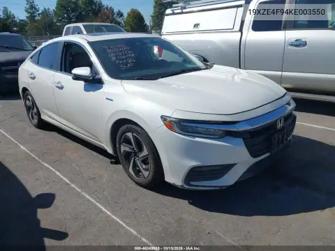 19XZE4F94KE003550 — 2019 Honda Insight, Естественный износ, фото до ремонта