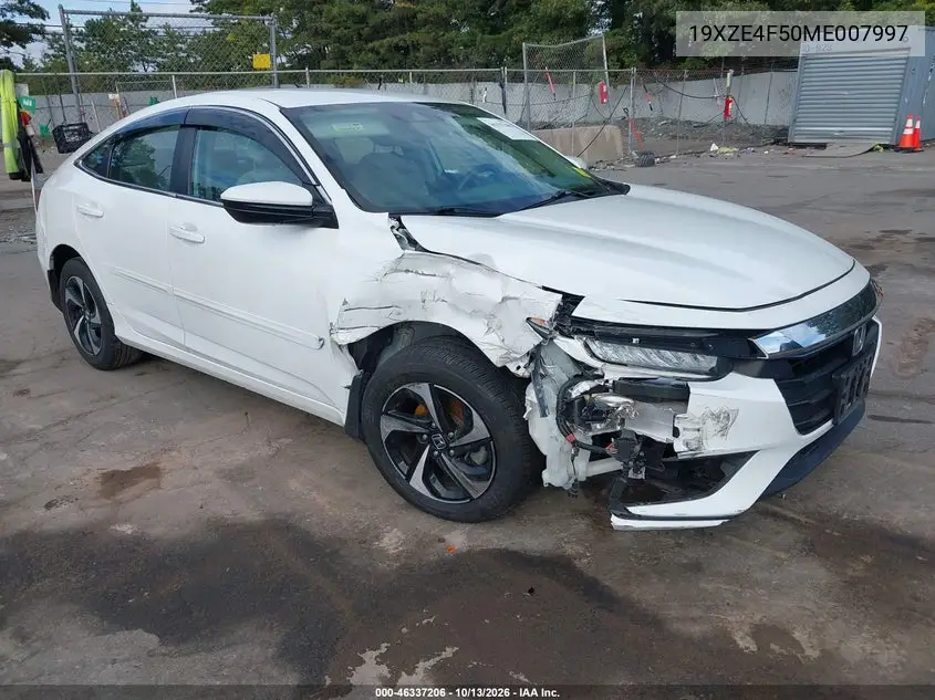2021 Honda Insight Ex VIN 19XZE4F50ME007997 фото 2