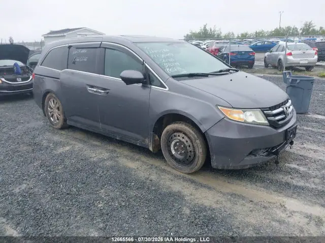 5FNRL5H67EB501965 — 2014 Honda Odyssey EX-L, Левый бок (Left Side), фото до ремонта
